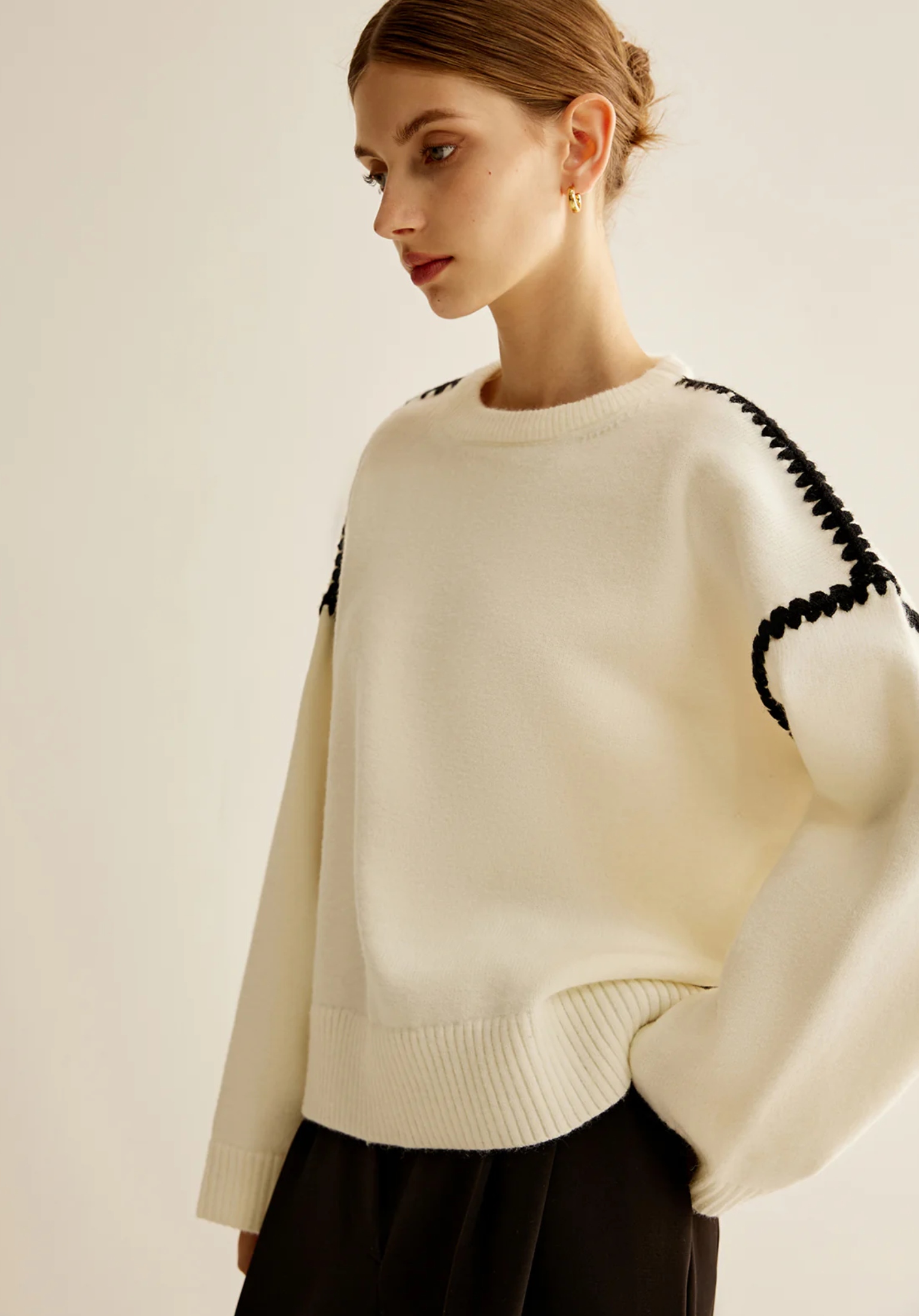 Contrast Knit Sweater®